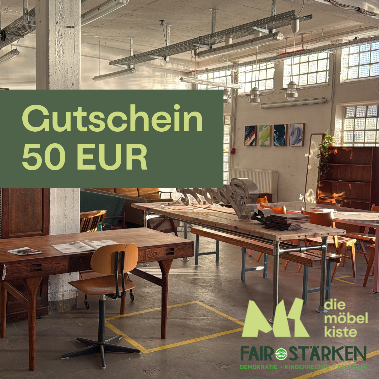 Gutschein 50,00 € – Nachhaltiges Geschenk inklusive Spende für FAIR.STAERKEN e.V.