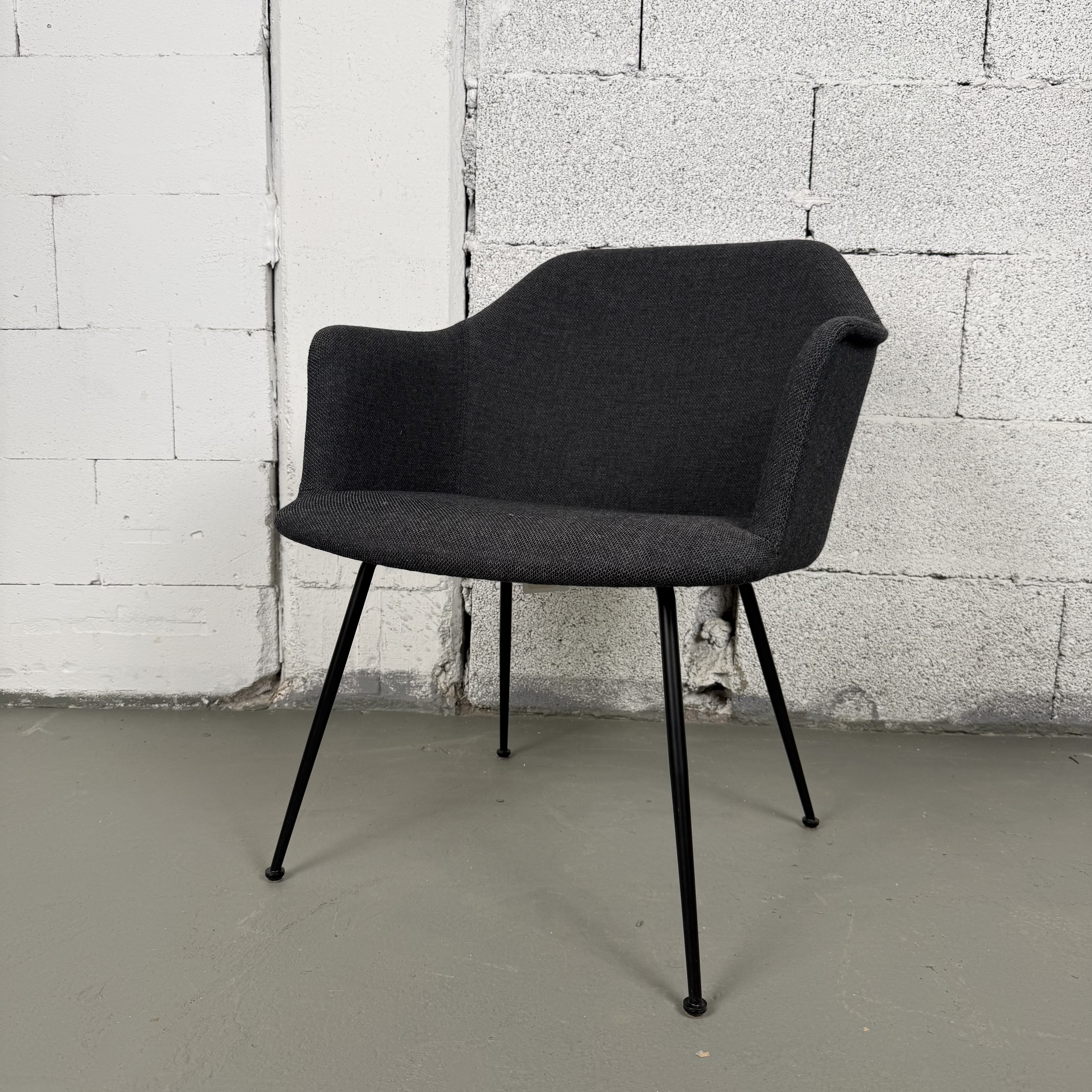 Schwarzer &Tradition Lounge Stuhl mit Armlehnen