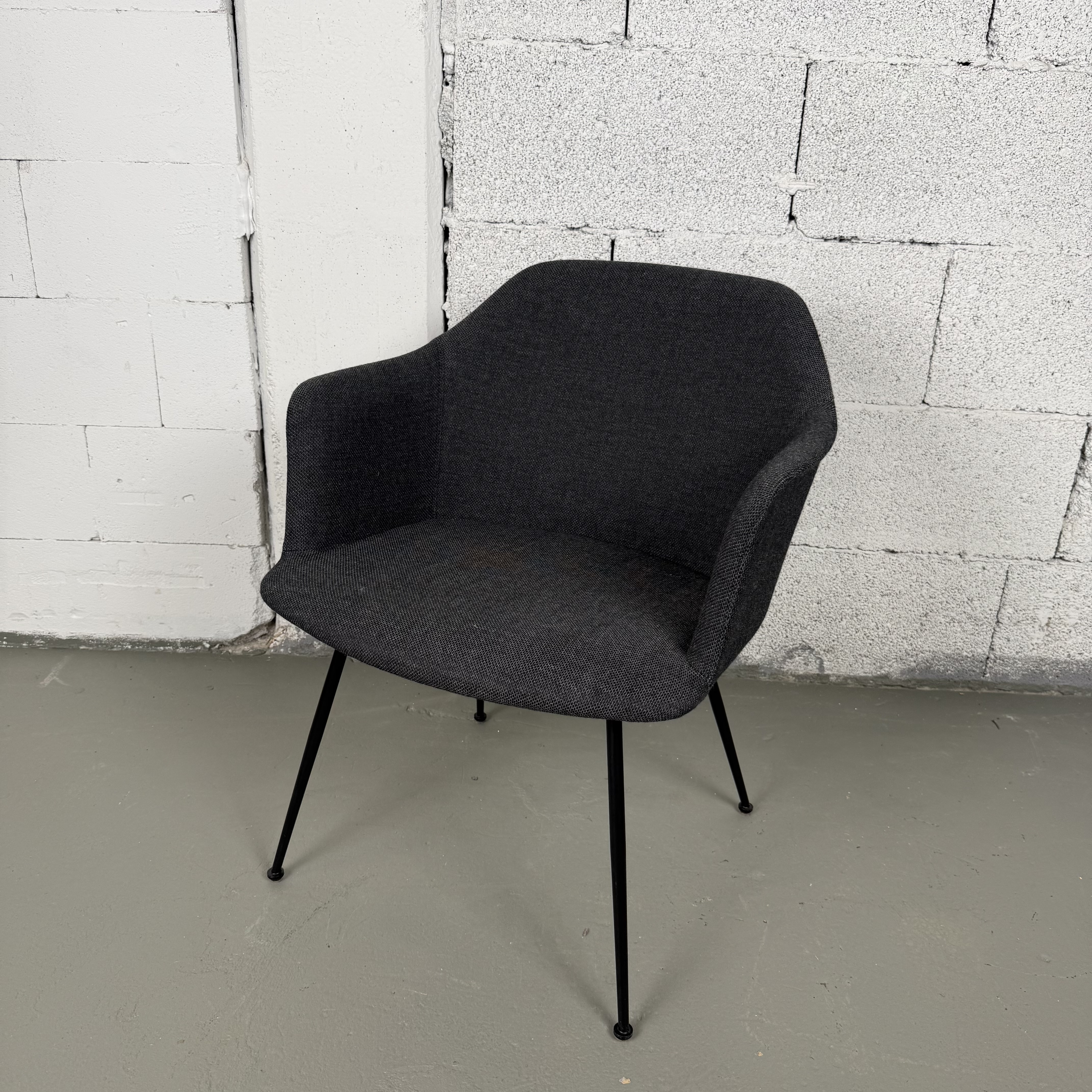 Schwarzer &Tradition Lounge Stuhl mit Armlehnen